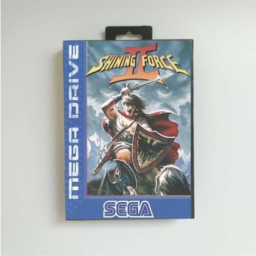 Shining Force II 2 (Battery Save) - EUR Cover With Retail Box 16 Bit MD Game Card for Megadrive Genesis Video Game Console