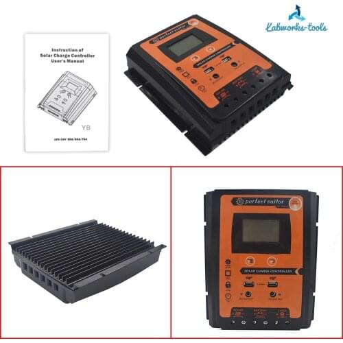 New 12/24V 70A MPPT Solar Charge Controller Panel Battery Regulator Dual USB