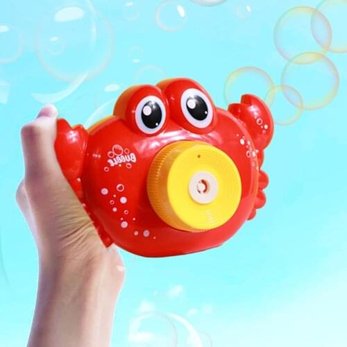 Water Bubble Blowing Machine Cartoon Electric Light Music Fully Automatic Soap Bubble Blower Camera Outdoor Children Toy