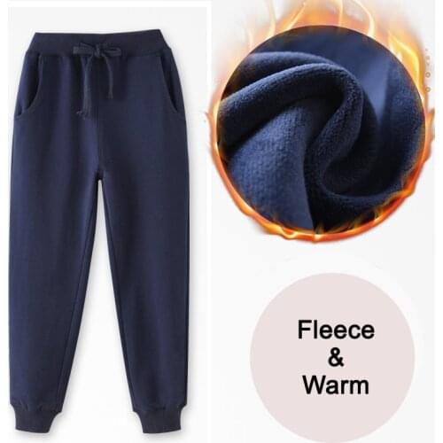 10 12 years Kids Boys Winter Fleece Pants for Children School Trousers Teenager Warm Outfit Sports Wear