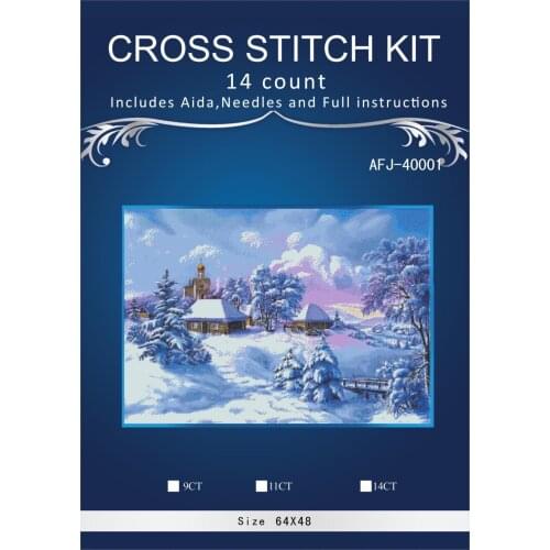 11/14/16/18/27 Cross stitch Set Lovely Counted Cross Stitch Kit Forest country snowing embroidery dim DMC ANCHOR