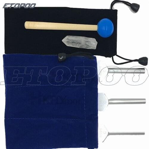 3pcs/set 4096Hz/4160Hz/4225Hz Frequency Tuning Fork Angel Crystal Tuning Fork Chakra Hammer Ball Diagnostic Health Care Tools