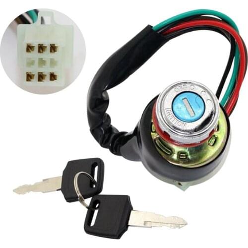 80% Dropshipping!! 6 Wire 150/200/250cc Quad Dirt Bike Motorcycle Ignition Key Switch with 2 Key