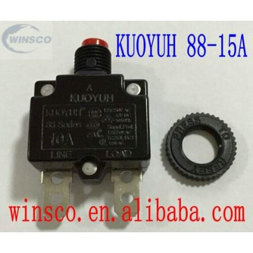 88-15A Red button 100% KUOYUH CIRCUIT BREAKER 88 SERIES 15A 5PCS/LOT