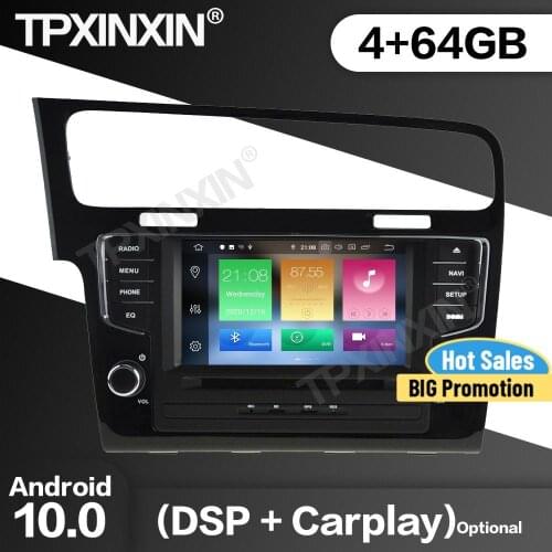 64G Car Radio 2 Din Stereo Receiver Android10 For VW Volkswagen GOLF 7 2013 2014 2015 2016 2017 2018 Multimedia Player Head Unit