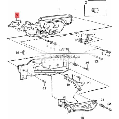 Automobile 5-cylinder engine exhaust pipe pad 1997-vol vos60 s80 xc90 850 Exhaust manifold fuel pipe gasket