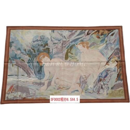 Free Shipping 100% 6.5'x4.5' French Aubusson Tapestry Handwoven wall haning tapestry, Gobelin tapestry