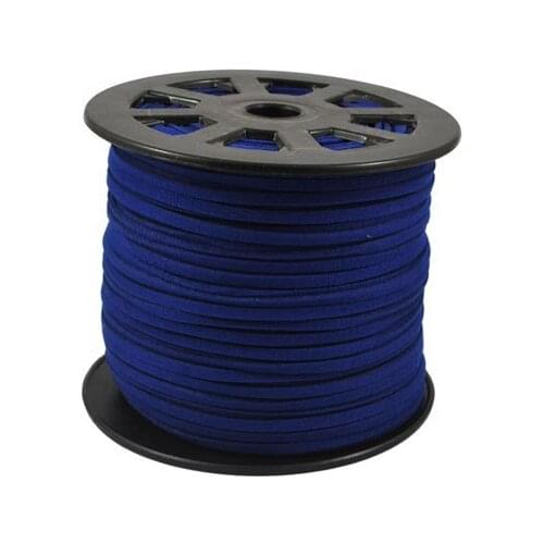 Free Shipping 100Yds Deep Blue Flat faux Leather suede cord, 3mm,Deep Blue faux suede cord for bracelets 3mm
