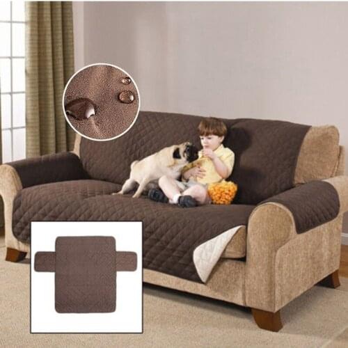 Sofa Couch Cover Chair Throw Pet Dog Kids Mat Furniture Protector Reversible Removable Armrest Slipcovers 1/2/3 Seat