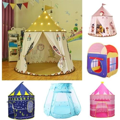 Kid Tent House Cartoon Chicken Kids Hang Flag Tent Baby Play House Princess Castle Present Hang Flag Children Tent Play Base
