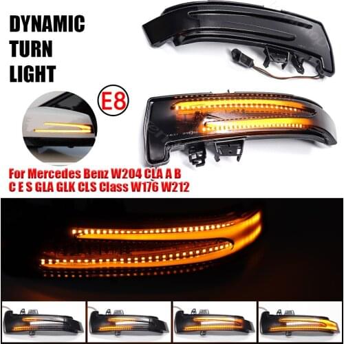 For Mercedes-Benz C/E /S/Cla/Gla/Cls Class W176 W204 W246 C216 C117 C218 LED Dynamic Turn Signal Sequential Blinker Side Light