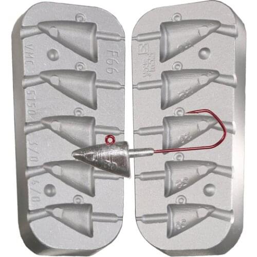 Mould fishing lead fish head Gr.20-25-30-35-40 F66