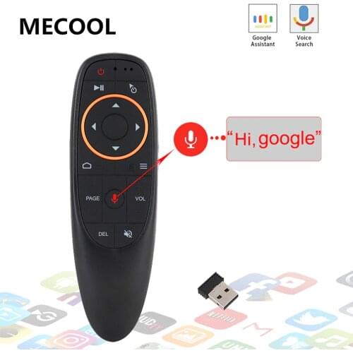 G10 Voice Air Mouse 2.4GHz Wireless Google Microphone Remote Control IR Learning 6-axis Gyroscope for Android TV Box PC Box