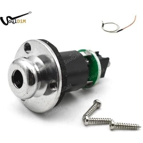 Round Guitar Endpin Jack Pickup with Acoustic Ukulele Guitar Piezo 6.35mm Output Guitarra Accessories