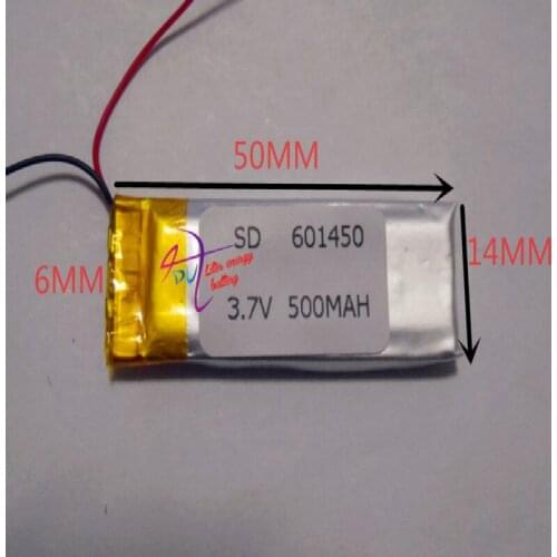 Best battery brand 601450 061450 MP3 MP4 recorder Bluetooth headset 3.7V lithium polymer battery
