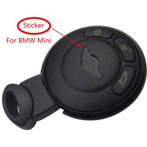 CHKJ 2PCS/LOT Aluminum Metal Sticker For BMW Mini Auto Car Key Sticker Decals Logo Emblem Badge Car Styling Accessories