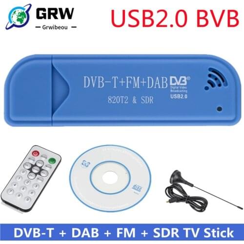 Mini Portable TV stick 820T2 Digital USB 2.0 TV Stick DVB-T + DAB + FM RTL2832U Support SDR Tuner Receiver TV accessories