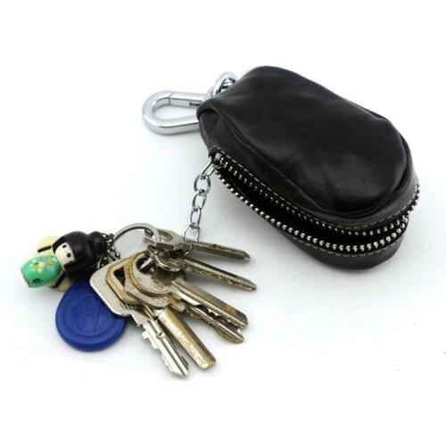 Genuine Leather Key Holders Oil Wax Cowhide Car Key Case Bag for Men Genuine Leather Car Key Holders