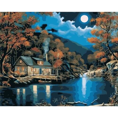 Haoyue Is Empty Frame Diy Painting By Numbers Drawing On Canvas Adult Child Handpainted Gift Home Decor Wall Art 40x50cm