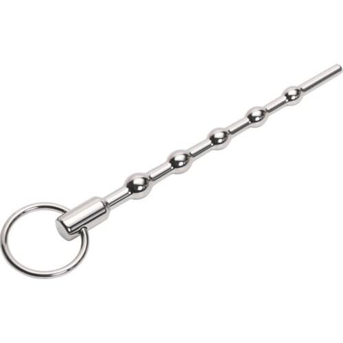 Stainless Steel Urethral Plug Beads Penis Insert Soudning Rod Urethral Dilator Masturbator Adult Sex Toys For Men Cbt Penis Plug