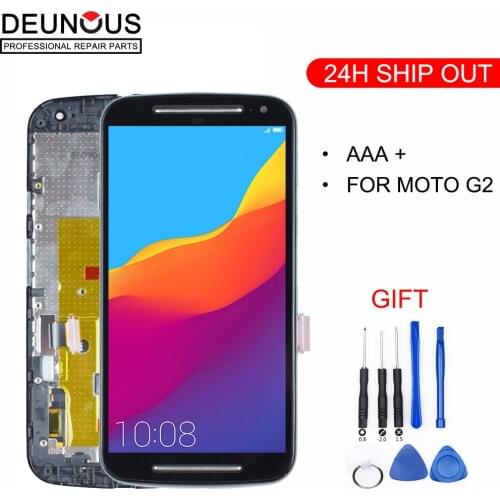 New 5.0'' 1280x720 LCD For MOTOROLA MOTO G2 Display G+1 XT1063 XT1069 XT1068 For MOTO G2 LCD with Touch Screen Digitizer