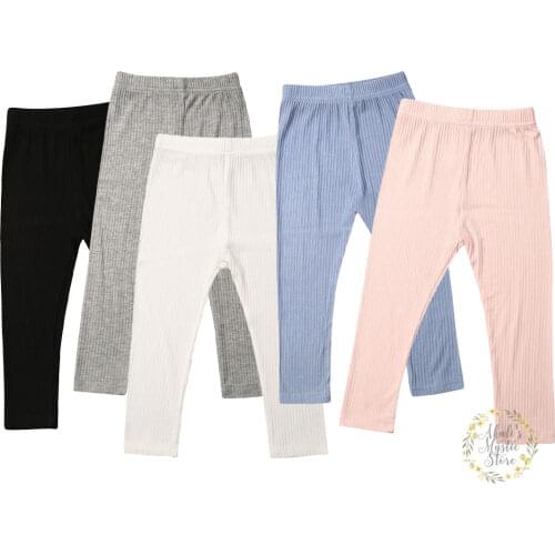 6M-4Y Toddler Newborn Baby Kid Girls Skinny Pants Solid Cotton Autumn Spring Leggings PP Trouser Bottoms