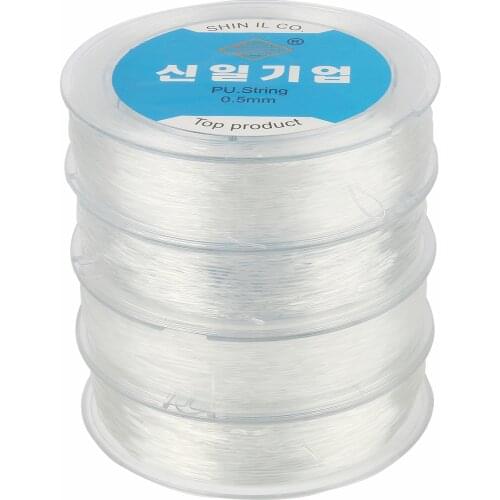 0.5-1mm Transparent Elastic Crystal Line Beading Cord String Wire Thread For Jewelry Making DIY Bracelet Accessories 40-100m