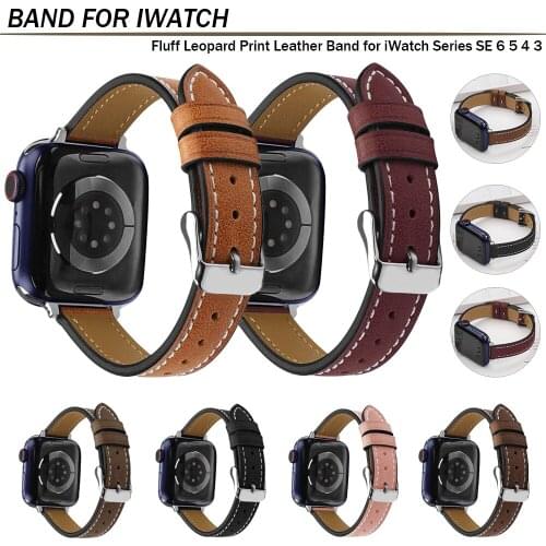 Leather Band Loop Strap for Apple Watch Se 4 3 38mm 40mm Leather Watch Band for Iwatch 6 5 44mm 42mm Bracelet Accessories Belt