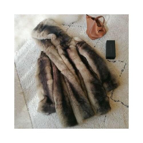 New 2022 Style High-end Fashion Women Faux Fur Coat S2066