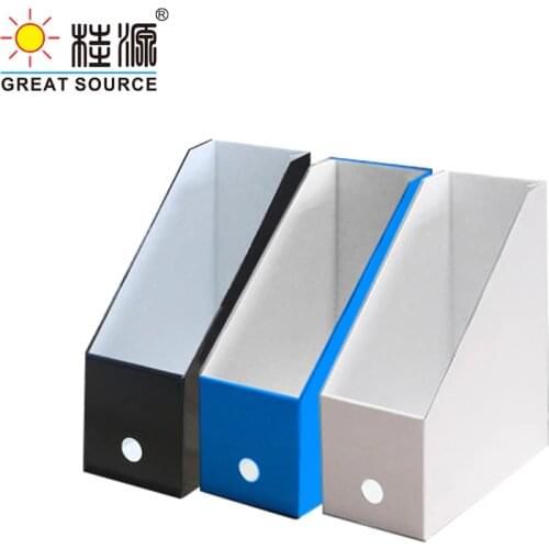 Foldaway File Holder Colorful Newspaper Box Desk Top Organizer Magazine Bookend Corrugated File Holder Office Stationery(3PCS)