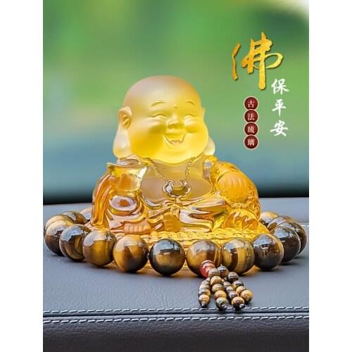 Maitreya Smiling Buddha Car Interior Design Accessories Ornaments Creativity in and out Safe Buddha Statue Decoration Ornaments