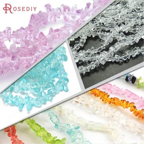 Expand Length 85CM Glass Dyeing Color Chip Beads Seed beads Diy Jewelry Findings Necklaces Earrings Bracelets Accessories