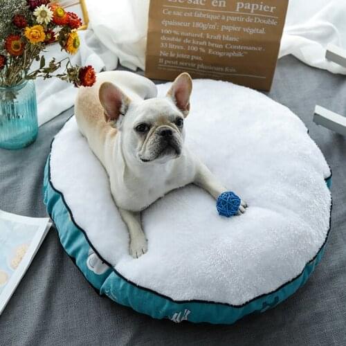 Warm Dog Bed Bench Soft Round Pet Cushion Mat For Small Medium Dogs Washable Cat Nest Kennel Puppy Lounger Sofa Pets Supplies