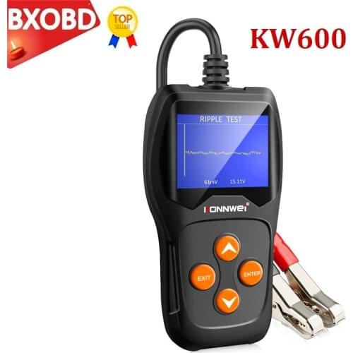 KW600 automobile battery tester 12V analyzer 100 to 2000CCA automobile battery tester tool automobile fast start charging tester