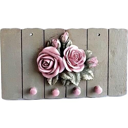 Merland Vine-clad Anahtarlık-3-Dimensional Rose