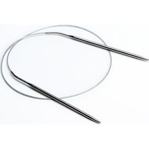Knitting Tools for Sweater Hat Stainless Steel Ring Needle Long 80CM Sewing 11 Pair / Set