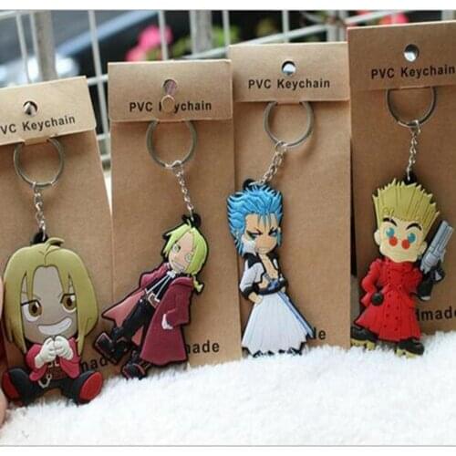 Japanese anime Fullmetal Alchemist PVC pendant keychain Edward Elric Lovely classic Fashion cosplay Llavero Chaveiro