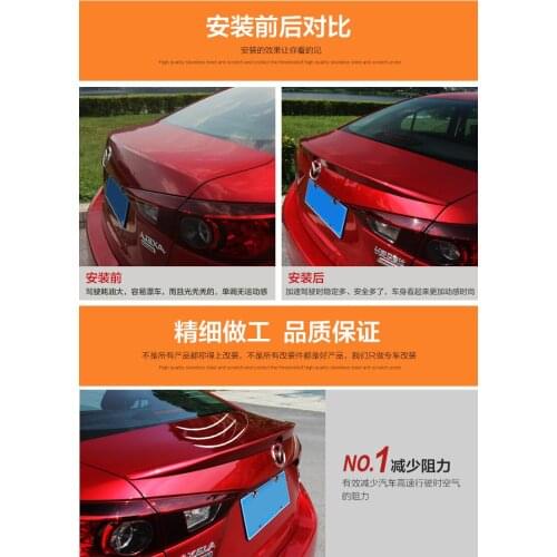 Fit for MAZDA 3 Axela ABS rear spoiler rear wing DIFFERENT color spoiler