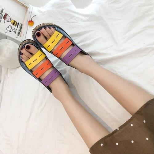 Women Transparent Sandals Ladies High Heel Slippers Candy Color Open Toes Thick Heel Fashion Female Slides Summer Shoes