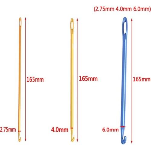 2.75/4/6MM 1PCS Aluminium Needles For Knitting DIY Tunisian Crochet Hooks Hand Knit Tool With an Eye Knitting Sewing Needles