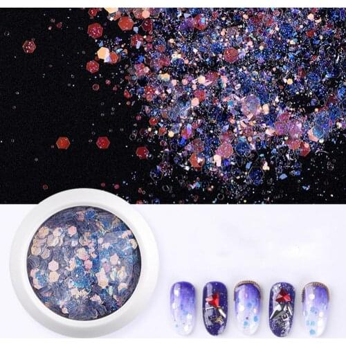 1Pcs Fashion 3D Mini Size Nail Art Sequins Glitter Powder Nail Polish Decorations Nail Tools