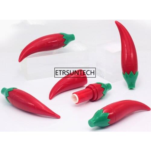 100pcs 12.1mm Empty Makeup Tool Lipstick Tube, Red Plastic Lip Rouge Refillable Container,Beauty Cosmetic Lip Balm Bottle F2473