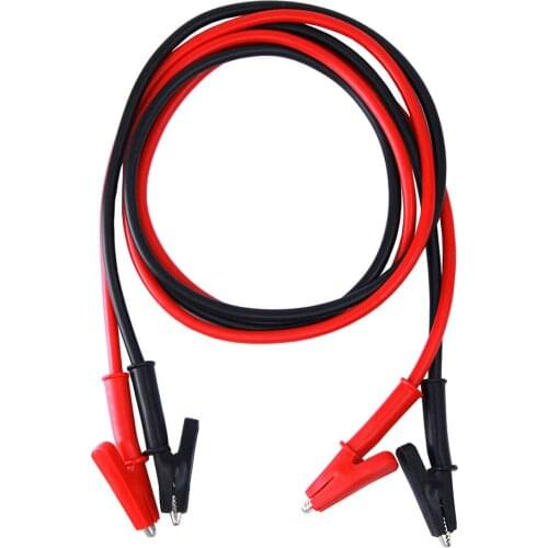 2 Pcs) MCIGICM Alligator Clips to Alligator Clip Heavy Duty Silicone Test Leads 18 AWG 39"