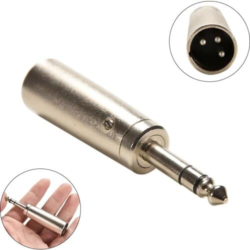 3 Pin Microphone Transform TRS Male to Female Adapter XLR Male to 1/4" 6.35mm Stereo Mic Connector Converter Plug DJ Amplifier