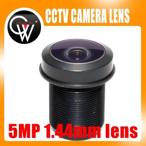 5pcs 5MP 1.44mm Fisheye Lens 180 Degree F2.0 1/3" M12 CCTV lens Fisheye for 720P/1080P CCTV IP Camera
