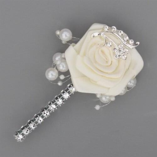 6piece/lot Groom Boutonniere Best Men Flower Boutonniere Wedding Corsage Artificial Flower brooch Wedding boutonniere X559-17