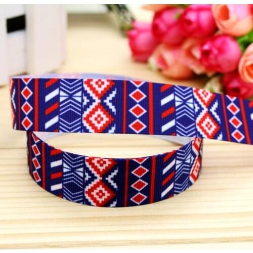 7/8'' Free shipping aztec printed grosgrain ribbon hair bow headwear party decoration wholesale OEM 22mm H5019
