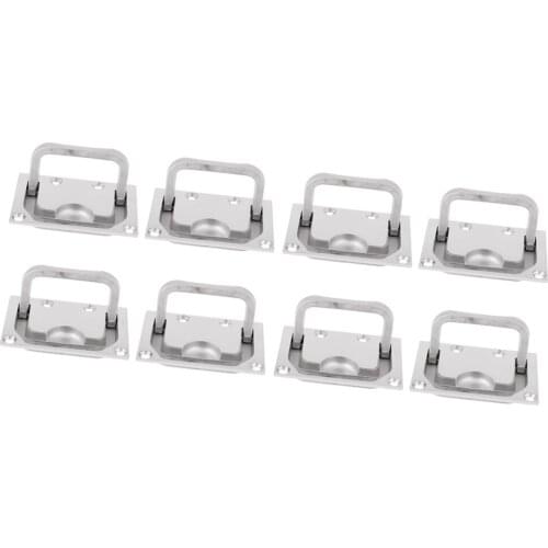 8-Pack Inlet Handle Stainless Steel Polished Floor Lift Hatch Lift, Corrosion Resistant And Durable