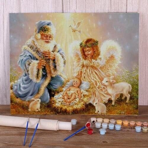 Angel Girl Landscape Paint By Numbers Package Oil Paints 40*50 Paiting By Numbers Decorative Paintings Crafts Handicraft