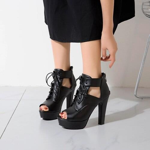 Fashion Zip Luxury Shoes Women Designers Pu Leather Extreme High Heel Sandals for Party Wedding Platform Heel Plus Size